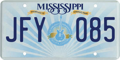 MS license plate JFY085