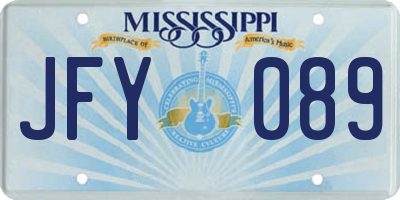 MS license plate JFY089