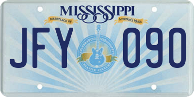 MS license plate JFY090