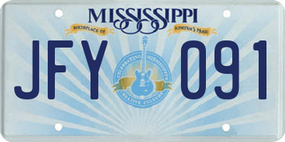 MS license plate JFY091