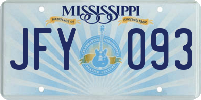 MS license plate JFY093