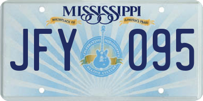 MS license plate JFY095