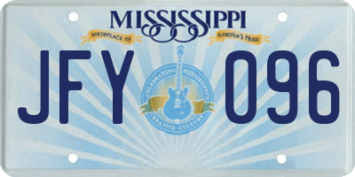 MS license plate JFY096