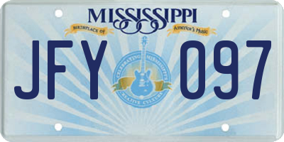 MS license plate JFY097