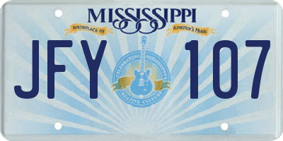 MS license plate JFY107