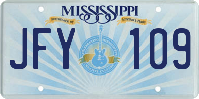 MS license plate JFY109