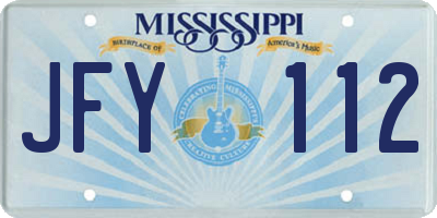 MS license plate JFY112