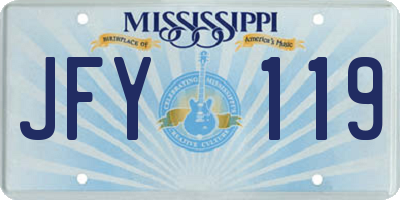 MS license plate JFY119