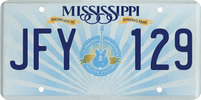 MS license plate JFY129
