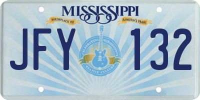 MS license plate JFY132