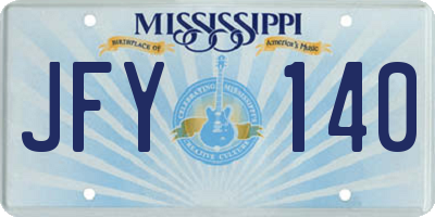 MS license plate JFY140