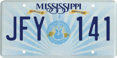 MS license plate JFY141