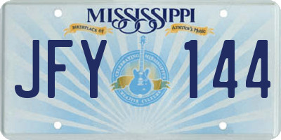 MS license plate JFY144