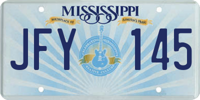 MS license plate JFY145