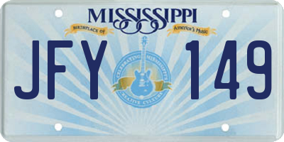MS license plate JFY149