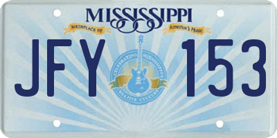 MS license plate JFY153