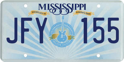 MS license plate JFY155