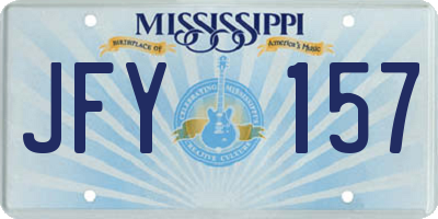 MS license plate JFY157
