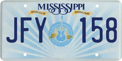 MS license plate JFY158