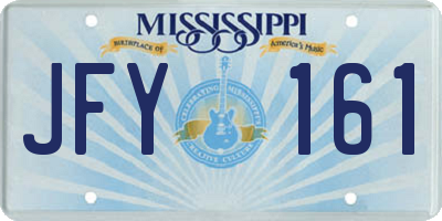 MS license plate JFY161