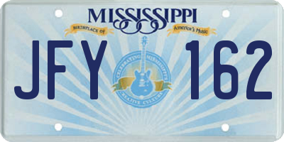 MS license plate JFY162
