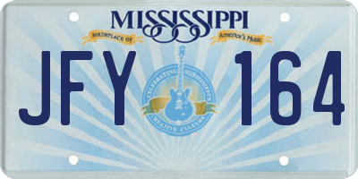 MS license plate JFY164