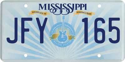 MS license plate JFY165