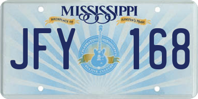 MS license plate JFY168