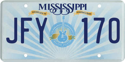 MS license plate JFY170