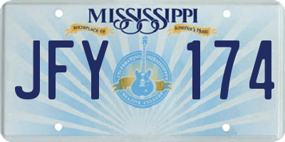 MS license plate JFY174
