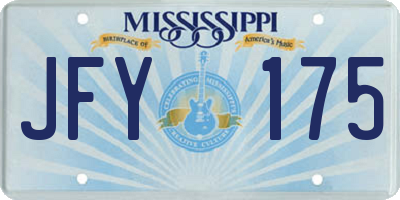 MS license plate JFY175