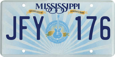 MS license plate JFY176