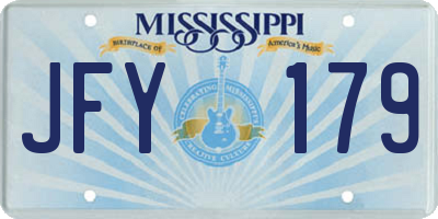 MS license plate JFY179