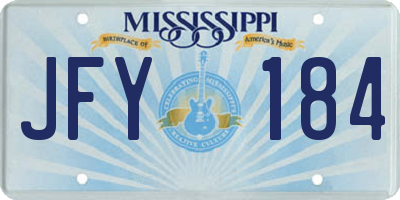MS license plate JFY184