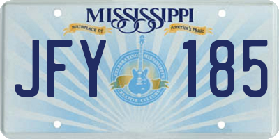 MS license plate JFY185