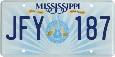 MS license plate JFY187