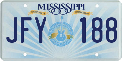 MS license plate JFY188