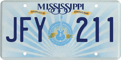 MS license plate JFY211