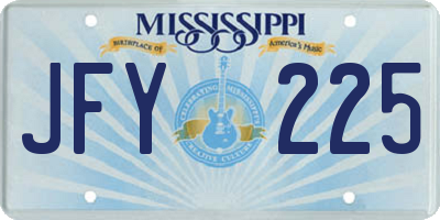 MS license plate JFY225