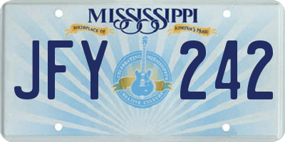 MS license plate JFY242