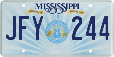 MS license plate JFY244