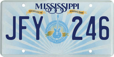 MS license plate JFY246