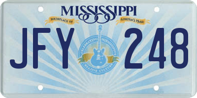 MS license plate JFY248
