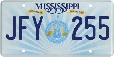 MS license plate JFY255