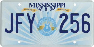 MS license plate JFY256