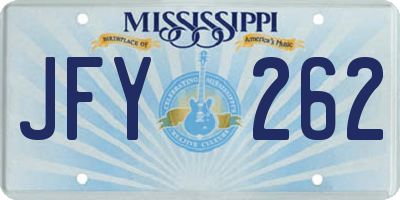 MS license plate JFY262
