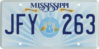 MS license plate JFY263