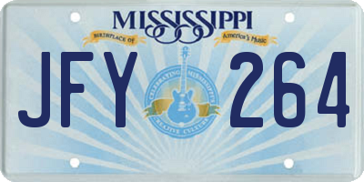 MS license plate JFY264
