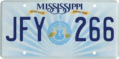 MS license plate JFY266