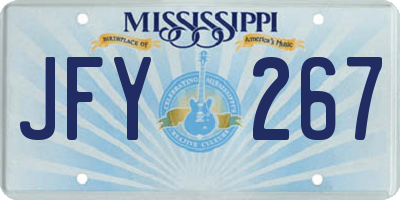 MS license plate JFY267